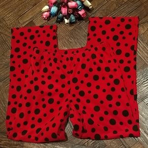Pajama pants red 🖤with spot black ❤️